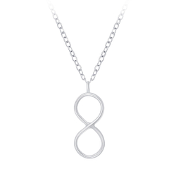 Wholesale Sterling Silver Infinity Necklace - JD6376