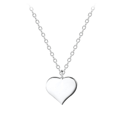 Wholesale Sterling Silver Heart Necklace - JD8156