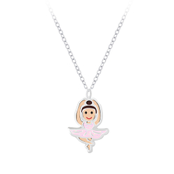 Wholesale Sterling Silver Ballerina Necklace - JD7202