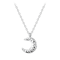 Wholesale Sterling Silver Moon Necklace - JD5244