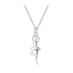Wholesale Sterling Silver Ballerina Necklace - JD8286
