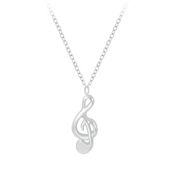 Wholesale Sterling Silver G-Clef Necklace - JD7788