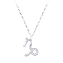 Wholesale Sterling Silver Capricorn Zodiac Sign Necklace - JD7036
