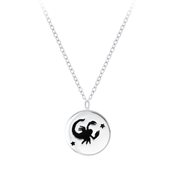 Wholesale Sterling Silver Scorpio Zodiac Sign Necklace - JD7815