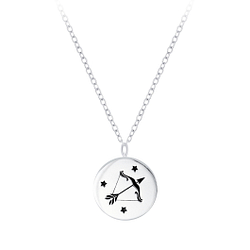 Wholesale Sterling Silver Sagittarius Zodiac Sign Necklace - JD7816