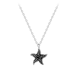 Wholesale Sterling Silver Starfish Necklace - JD8595