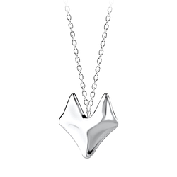 Wholesale Sterling Silver Fox Necklace - JD10552