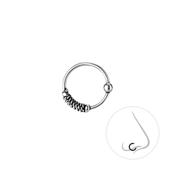 Wholesale 10mm Sterling Silver Nose Ring - JD8240