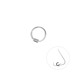 Wholesale 8mm Sterling Silver Nose Ring - JD3343