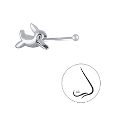 Wholesale Sterling Silver Rabbit Nose Stud With Ball - JD1577