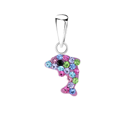 Wholesale Sterling Silver Dolphin Pendant - JD8368