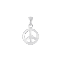 Wholesale Sterling Silver Peace Symbol Pendant - JD7161