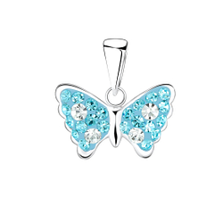 Wholesale Sterling Silver Butterfly Pendant - JD2198