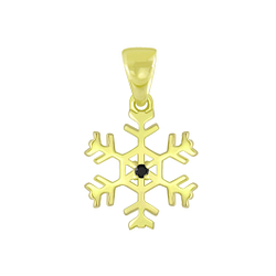 Wholesale Sterling Silver Snowflake Pendant - JD6383