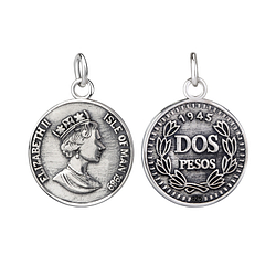 Wholesale Sterling Silver Coin Pendant - JD8346