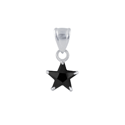 Wholesale 6mm Star Cubic Zirconia Sterling Silver Pendant - JD2204