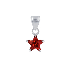 Wholesale 6mm Star Cubic Zirconia Sterling Silver Pendant - JD2204