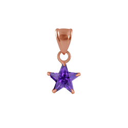 Wholesale 6mm Star Cubic Zirconia Sterling Silver Pendant - JD2206