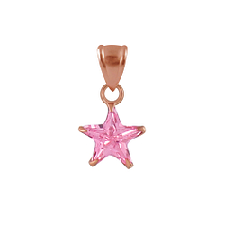 Wholesale 8mm Star Cubic Zirconia Sterling Silver Pendant - JD2179