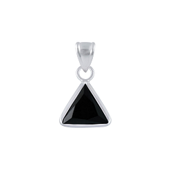 Wholesale 6mm Triangle Cubic Zirconia Sterling Silver Pendant - JD2460