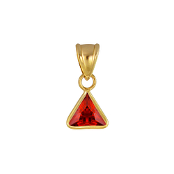 Wholesale 6mm Triangle Cubic Zirconia Sterling Silver Pendant - JD2925