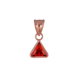 Wholesale 6mm Triangle Cubic Zirconia Sterling Silver Pendant - JD2926