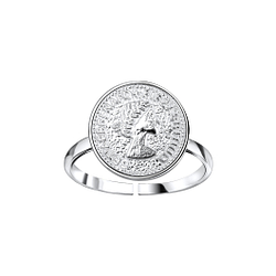 Wholesale Sterling Silver Coin Open Ring - JD8936