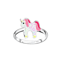 Wholesale Sterling Silver Unicorn Adjustable Ring - JD9895