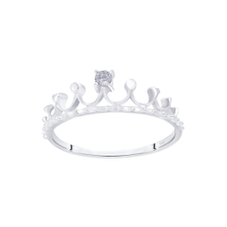 Wholesale Sterling Silver Crown Ring - JD7059