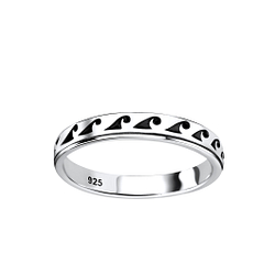 Wholesale Sterling Silver Wave Ring - JD8937