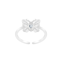 Wholesale Sterling Silver Butterfly Toe Ring - JD6290