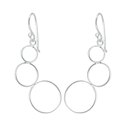 Wholesale Sterling Silver Circle Earrings - JD1375