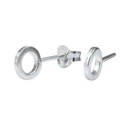 Wholesale Sterling Silver Round Ear Studs - JD1175