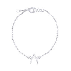 Wholesale Sterling Silver Wishbone Bracelet - JD5231