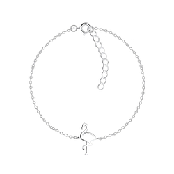 Wholesale Sterling Silver Flamingo Bracelet - JD10713