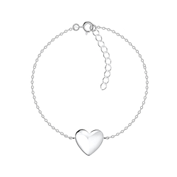 Wholesale Sterling Silver Heart Bracelet - JD10717