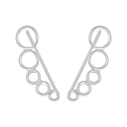 Wholesale Sterling Silver Circle Ear Climbers - JD2784
