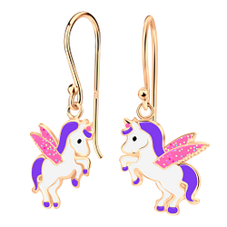 Wholesale Sterling Silver Unicorn Earrings - JD4008