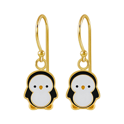 Wholesale Sterling Silver Penguin Earrings - JD2730