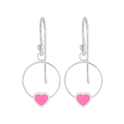 Wholesale Sterling Silver Heart Wire Earrings - JD5839