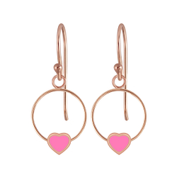 Wholesale Sterling Silver Heart Wire Earrings - JD5837