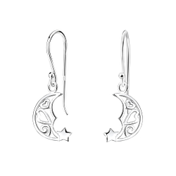 Wholesale Sterling Silver Moon Earrings - JD4539