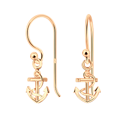 Wholesale Sterling Silver Anchor Earrings - JD4463