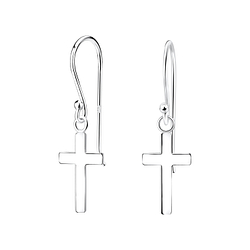 Wholesale Sterling Silver Cross Earrings - JD10692