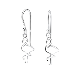 Wholesale Sterling Silver Flamingo Earrings - JD10712