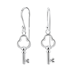 Wholesale Sterling Silver Key Earrings - JD10723