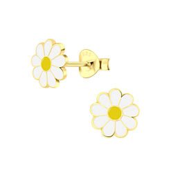 Wholesale Sterling Silver Daisy Flower Ear Studs - JD6007