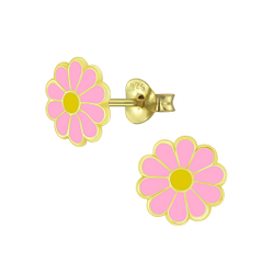 Wholesale Sterling Silver Daisy Flower Ear Studs - JD6022