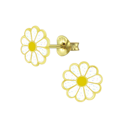 Wholesale Sterling Silver Daisy Flower Ear Studs - JD6016