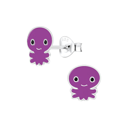Wholesale Sterling Silver Octopus Ear Studs - JD5934